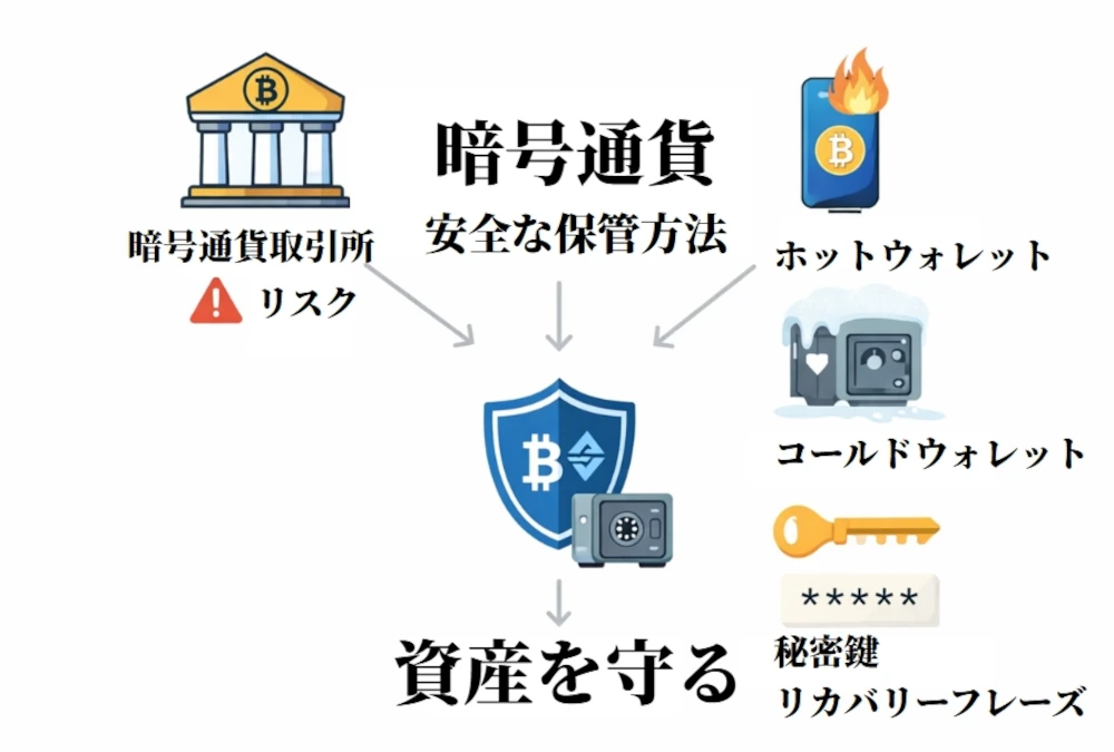 暗号通貨の安全な保管方法まとめ｜ハードウェアとソフトウェア