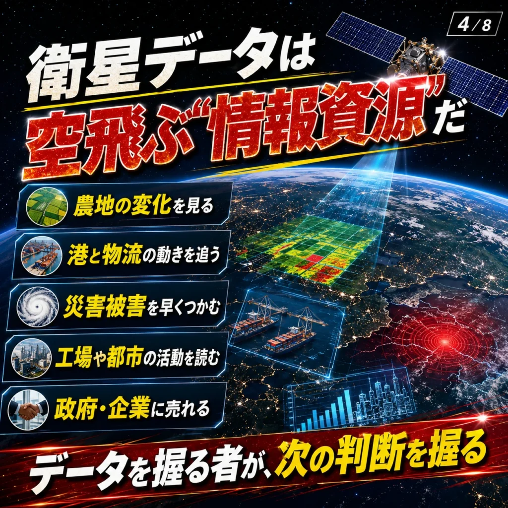 衛星データが防衛、災害、農業、物流などに活用される仕組み